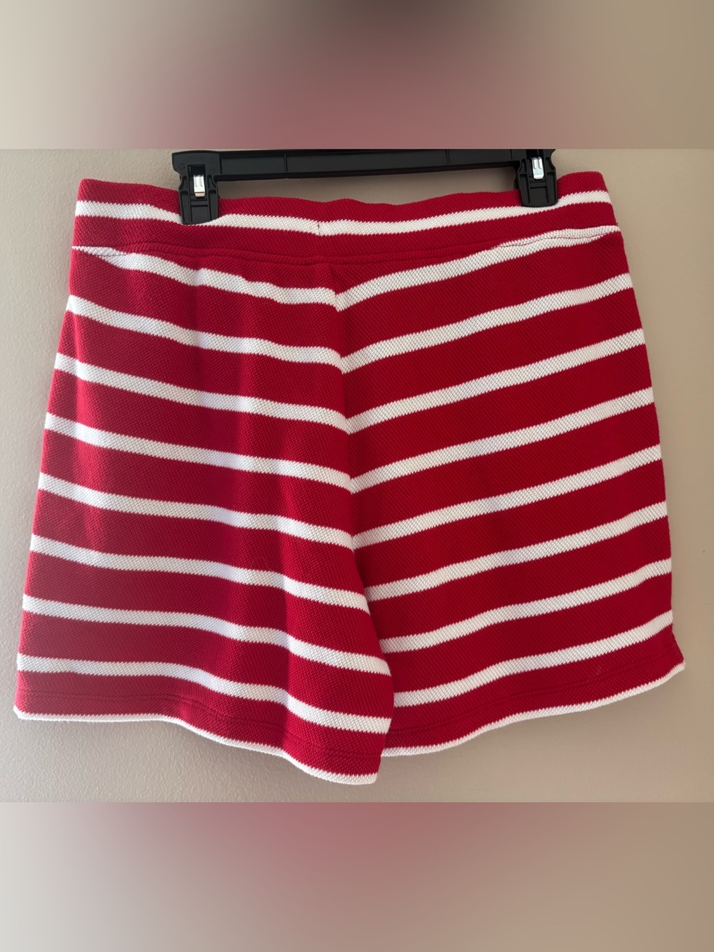 NWT Talbots Nautical Beach Terry Shorts Luna Stripe Red White 6” Size Medium - Picture 7 of 7